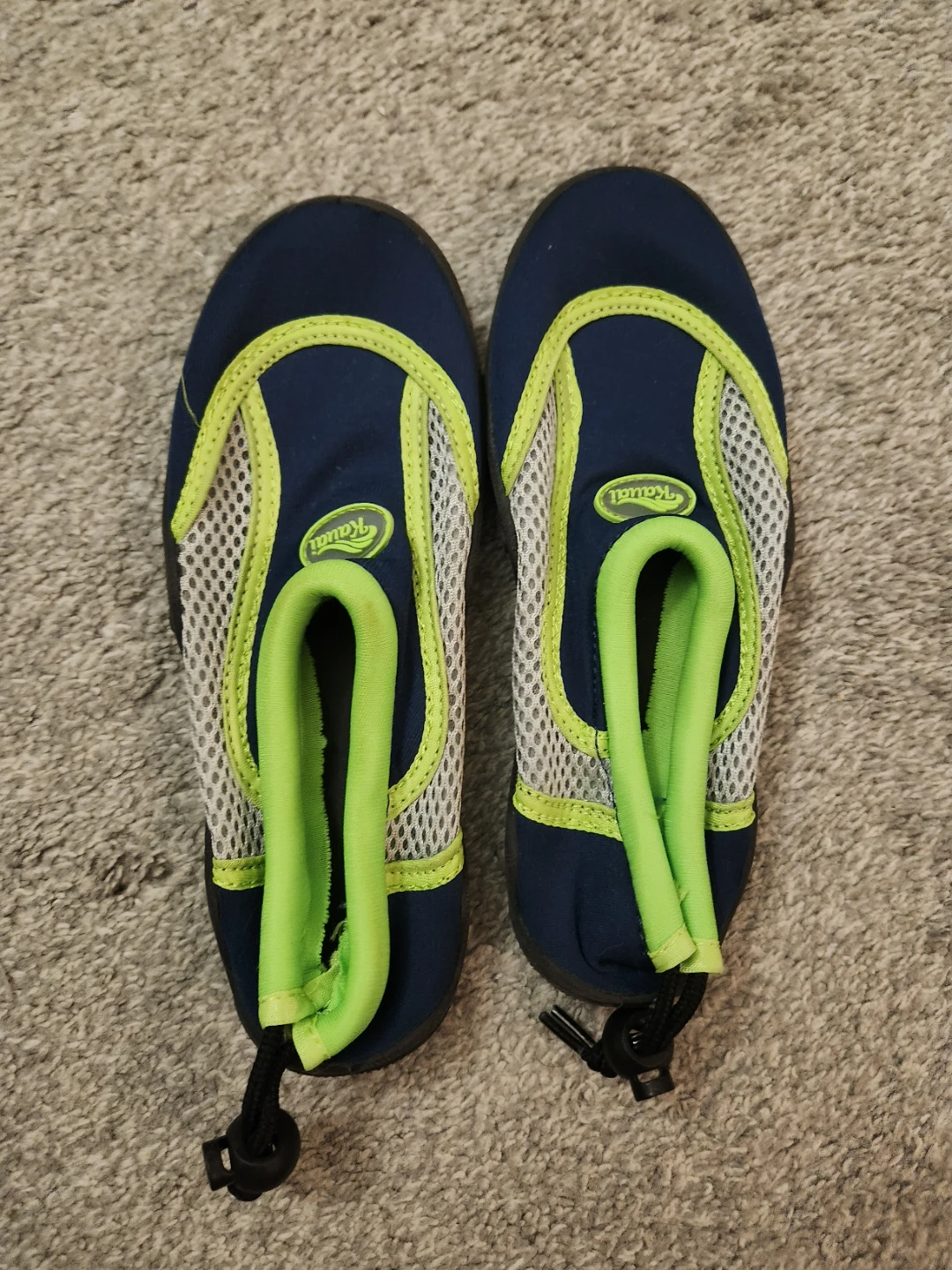 Kauai Water Shoes - Navy & Lime Green, Kids Sz 13/1