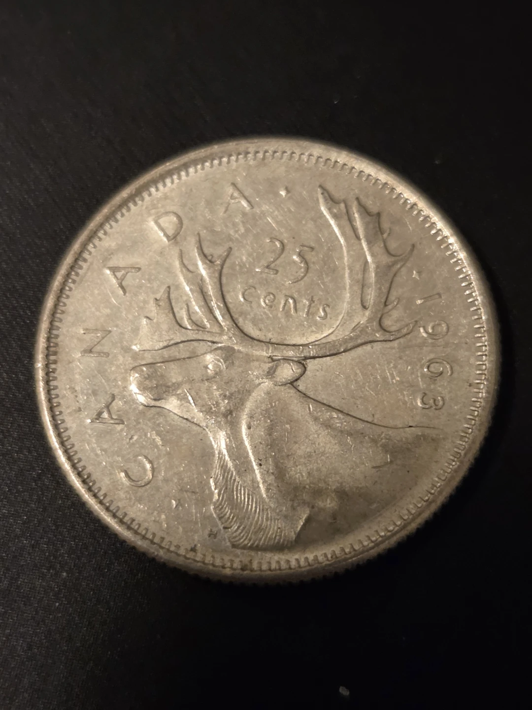 1963 Canadian 25 Cent Coin - Queen Elizabeth II