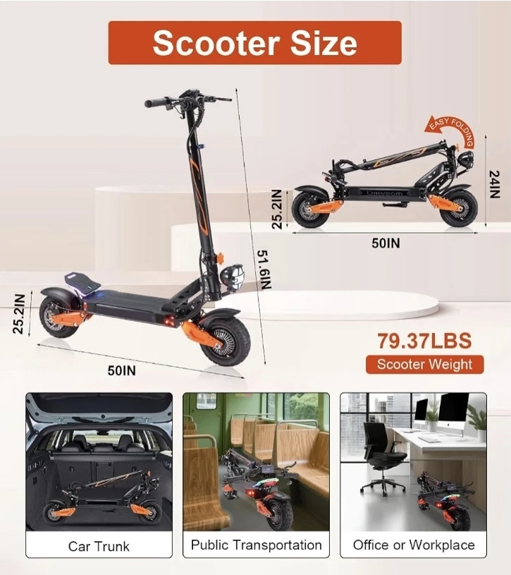 5000W Dual Motor Electric Scooter.  Need it gone by Aug 25th - photo 5