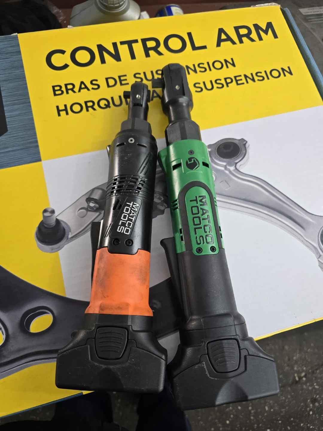 Matco Tools 3/8" Drive Ratchets (2) - Orange & Green - photo 2