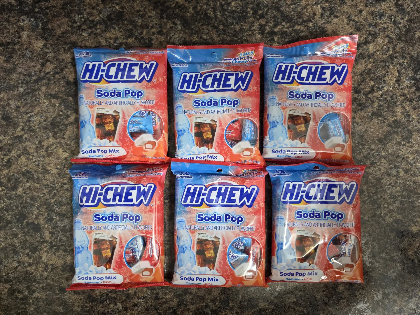 (PACK OF 6) Morinaga HI-CHEW Soda Pop Juicy Chewy Candy
