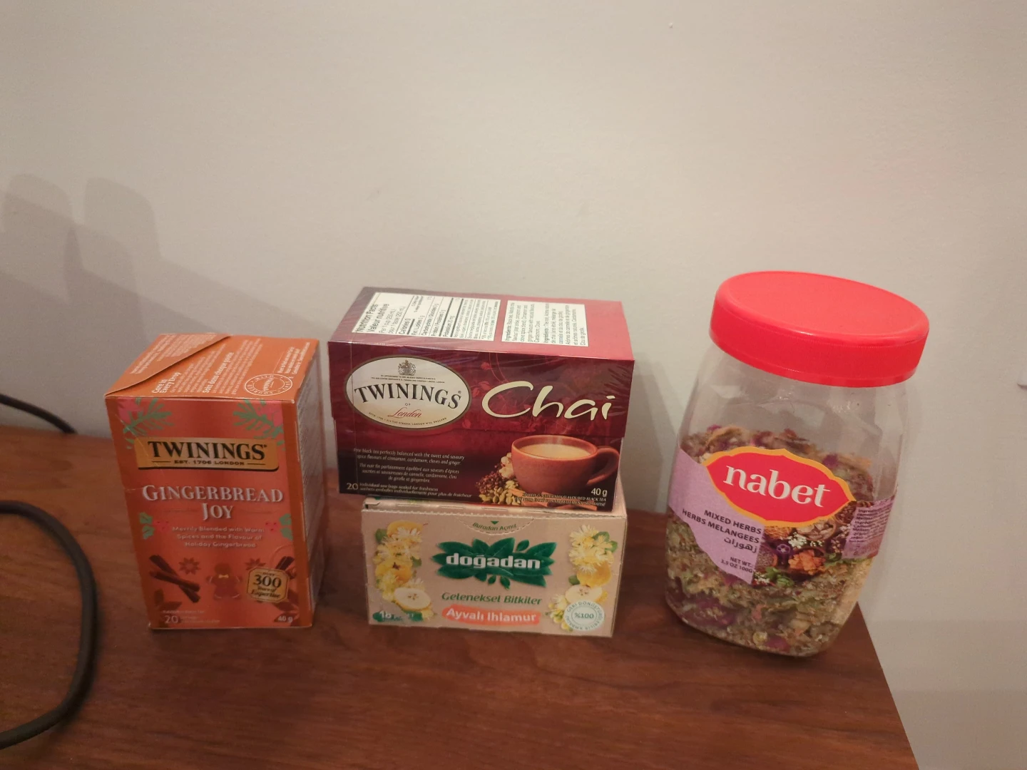 Various teas (one unopened)