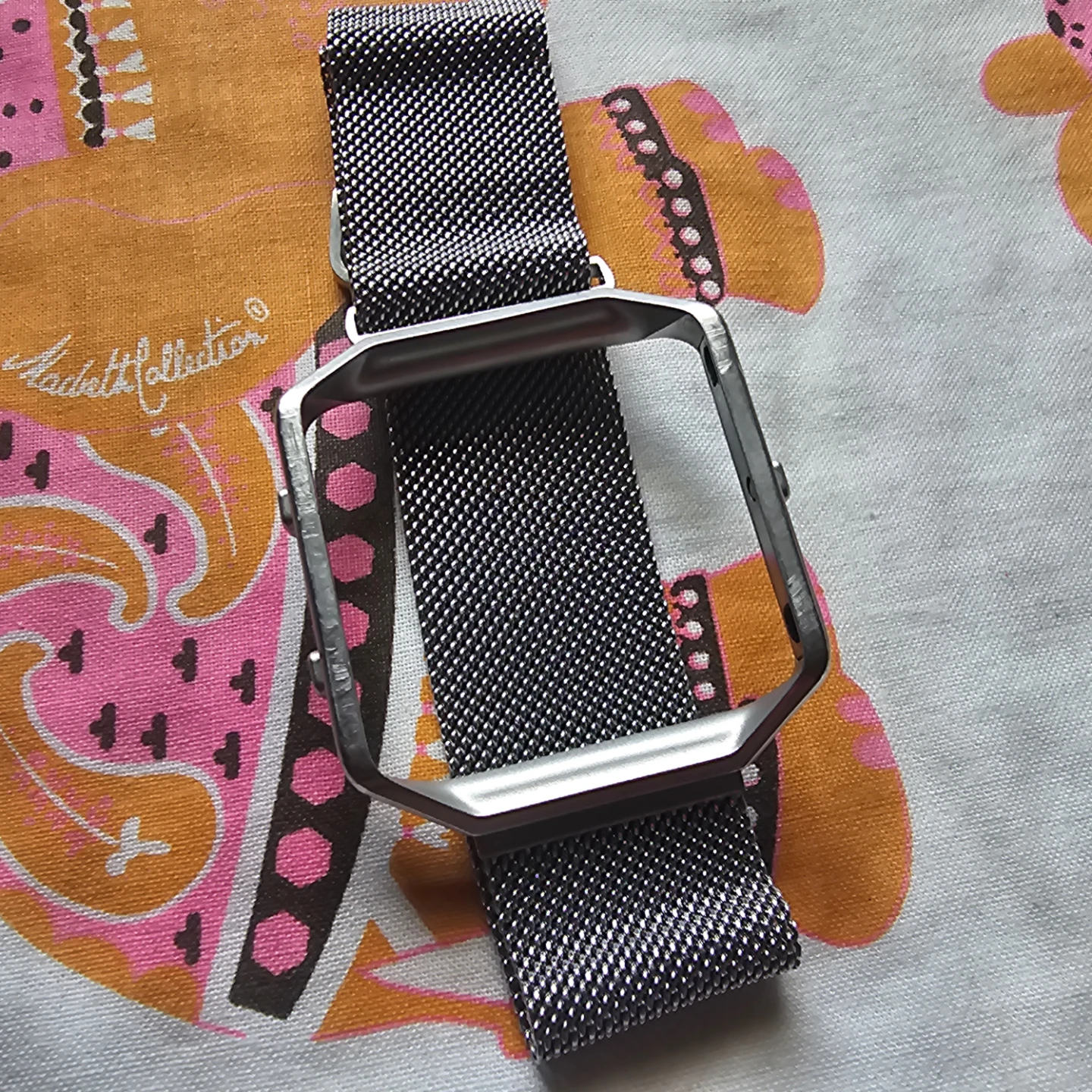 Metal fitbit Watch Band with Frame