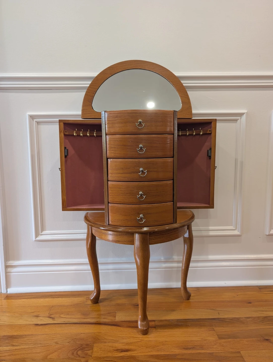 Wooden Jewellery box furniture with Mirror and Drawers