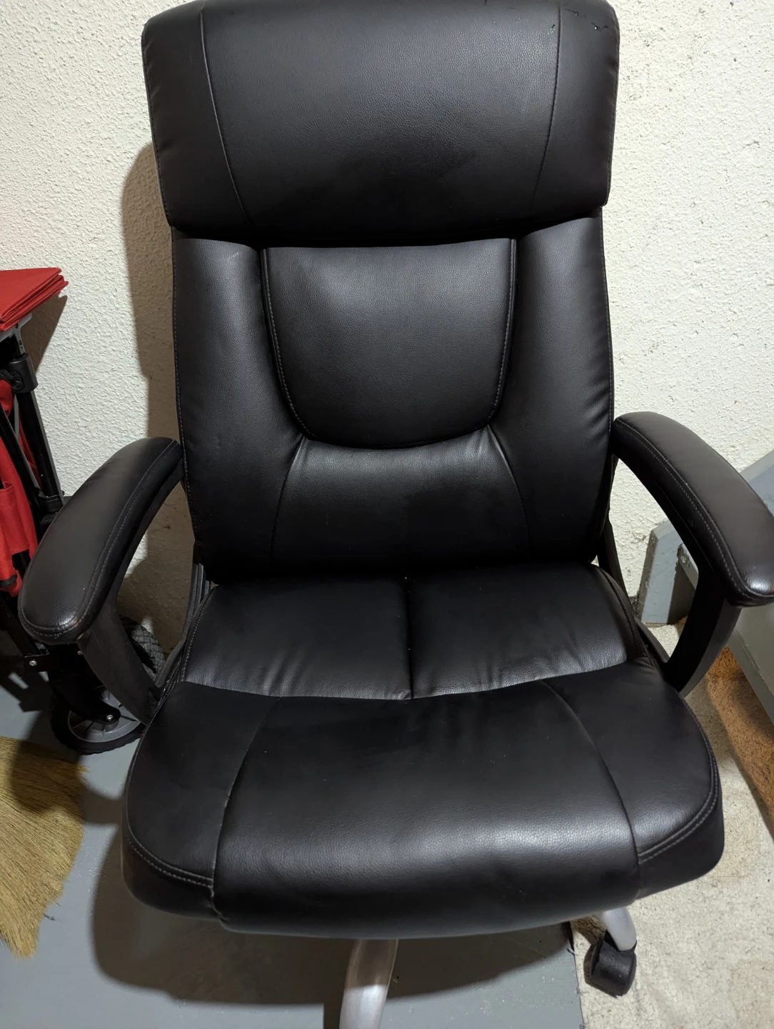 Black Faux Leather Executive Office Chair