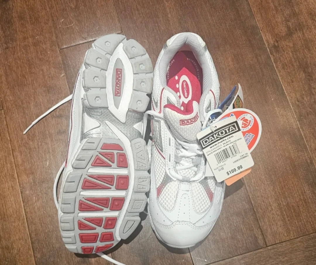 Dakota Safety Women's White/Grey Shoes Size 10 EE