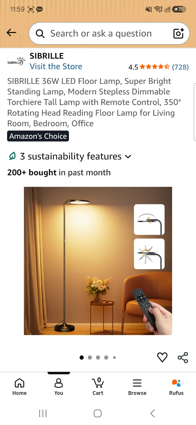 Super bright 36W LED Floor Lamp
