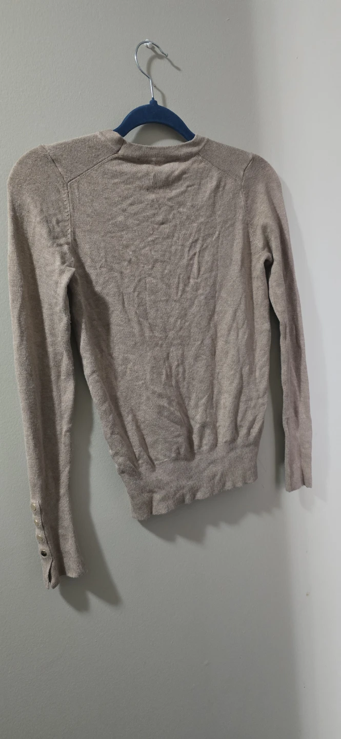 ZARA Women's Crew Neck Sweater with Button Cuffs - Size S - photo 4
