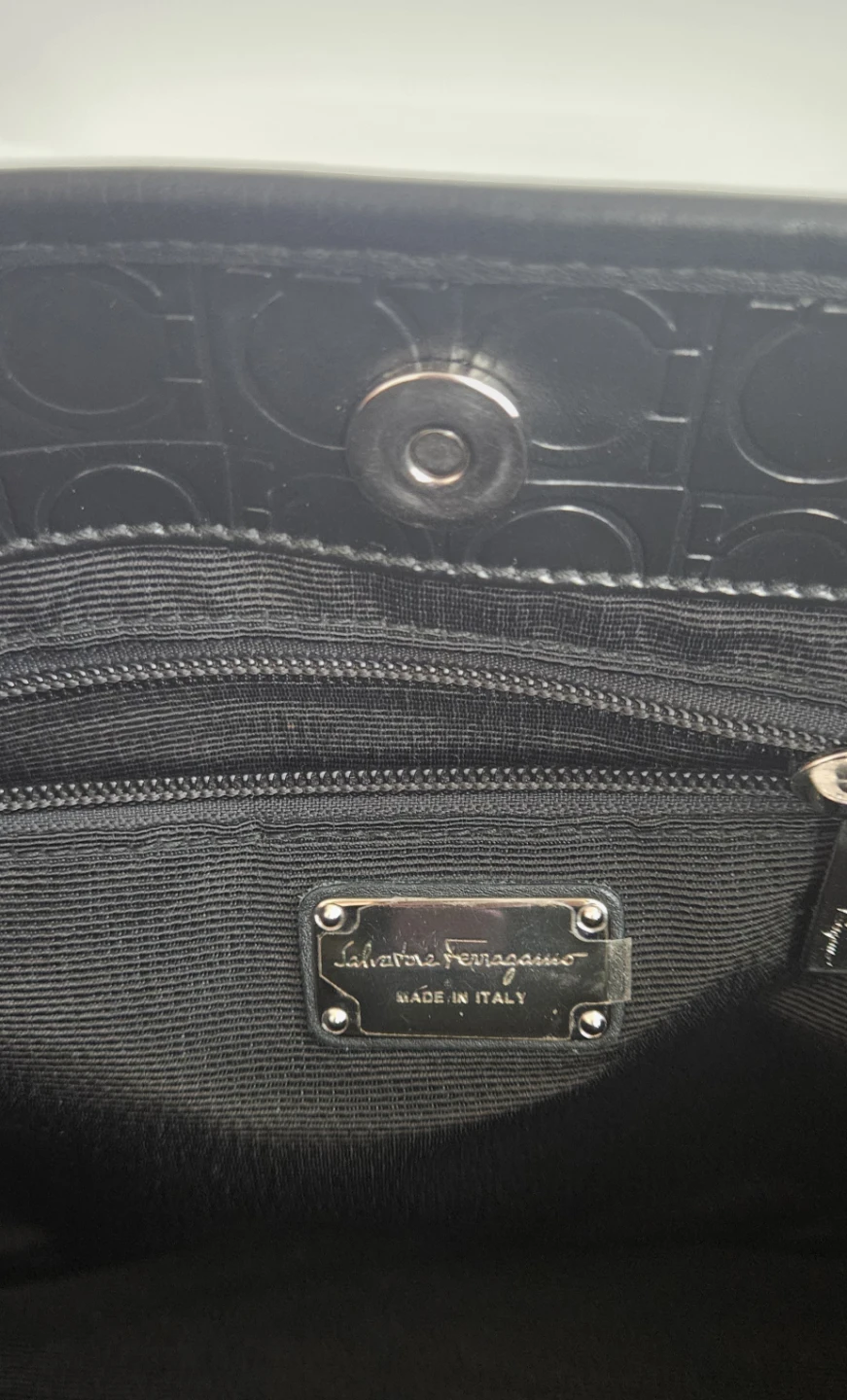 Salvatore Ferragamo Black Gancini Tote Bag - photo 3