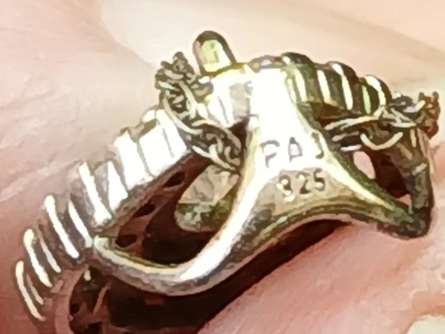 Sterling Silver Pendant Necklace with "FAJ" Stamp - photo 3