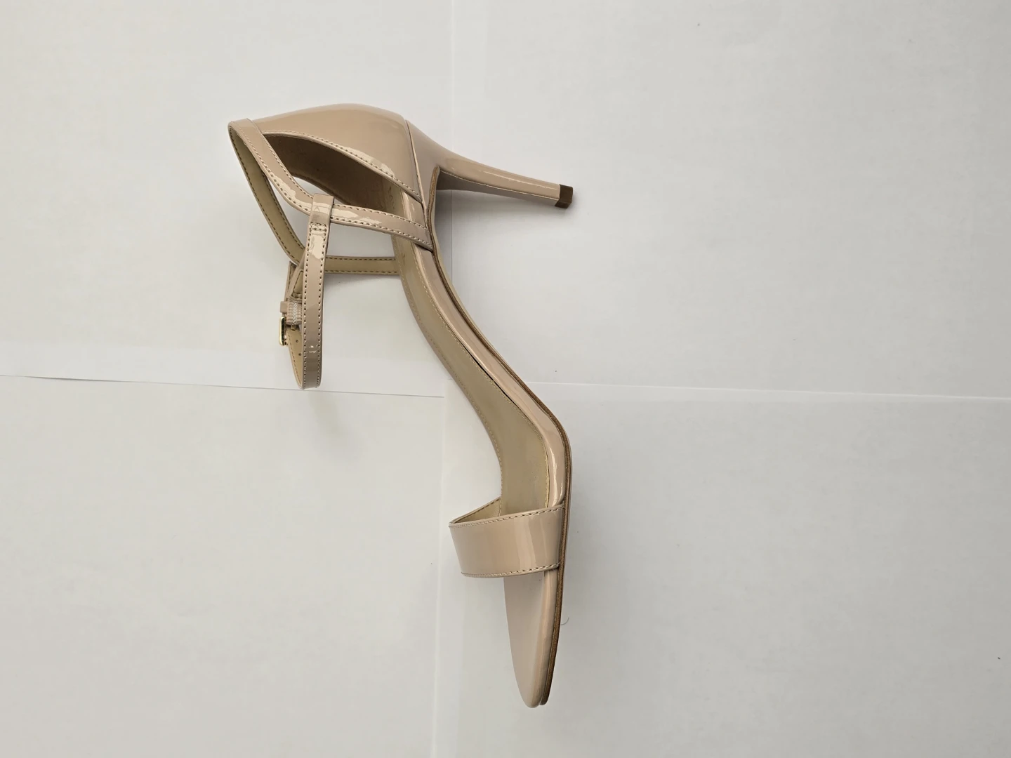 Michael Kors Nude Patent Leather Ankle Strap Heels - photo 3