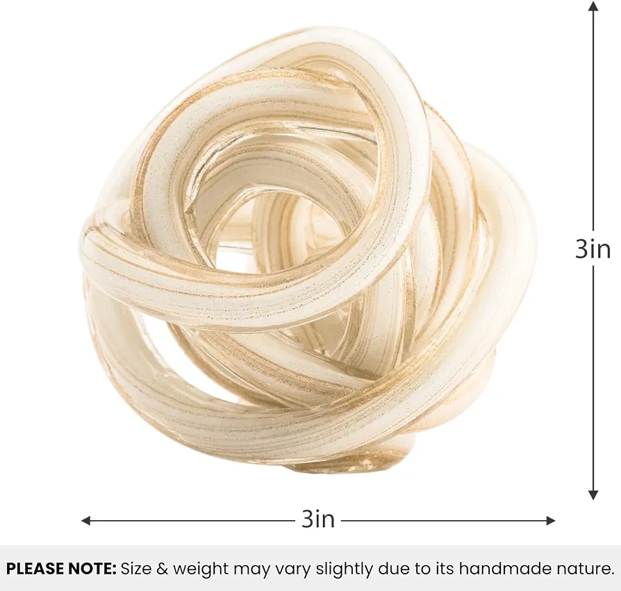 3 Bombay Orbit Infinity Knot Glass Sculptures - photo 5