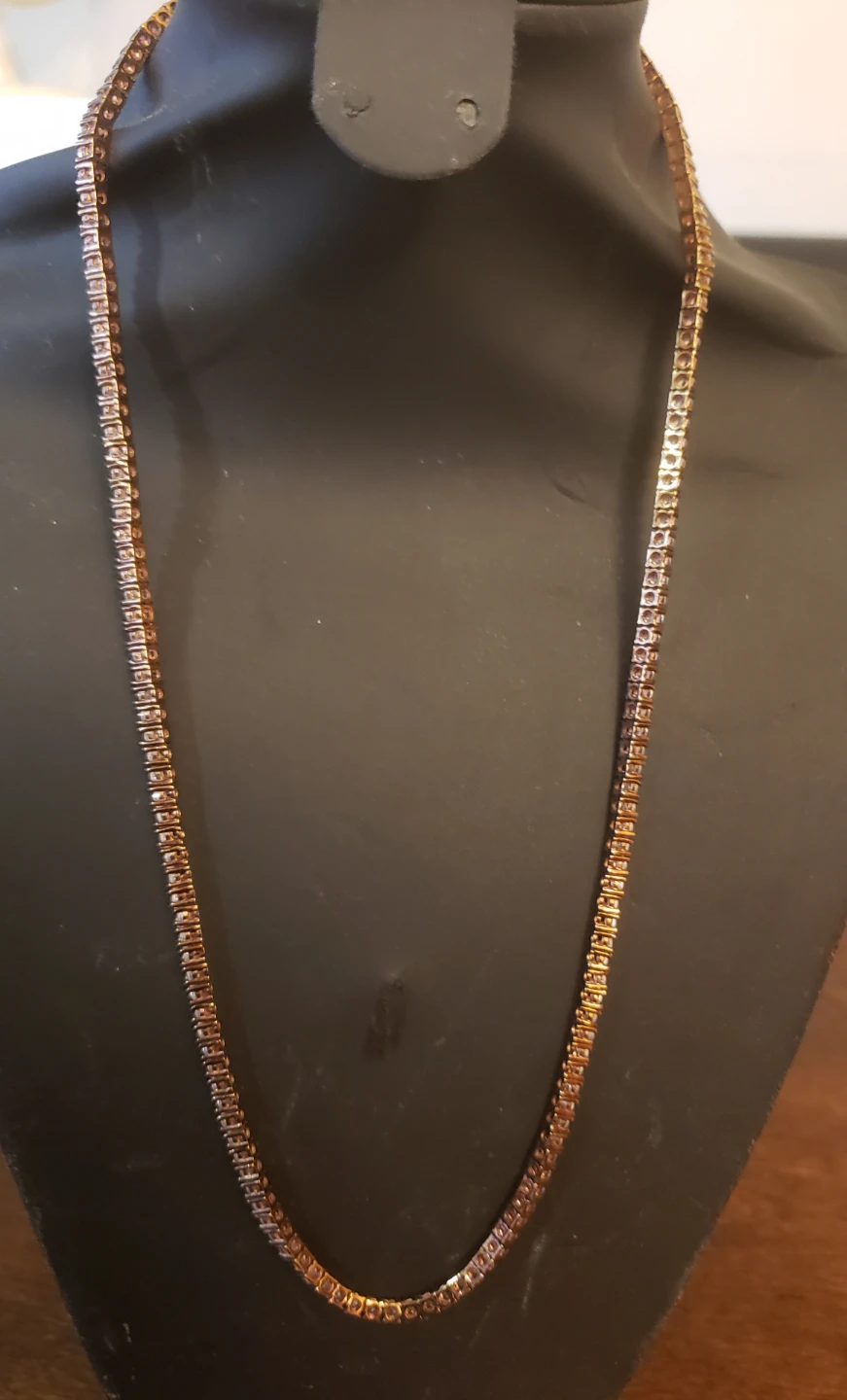 Unisex Rose gold Tennis Chain Necklace. - photo 4