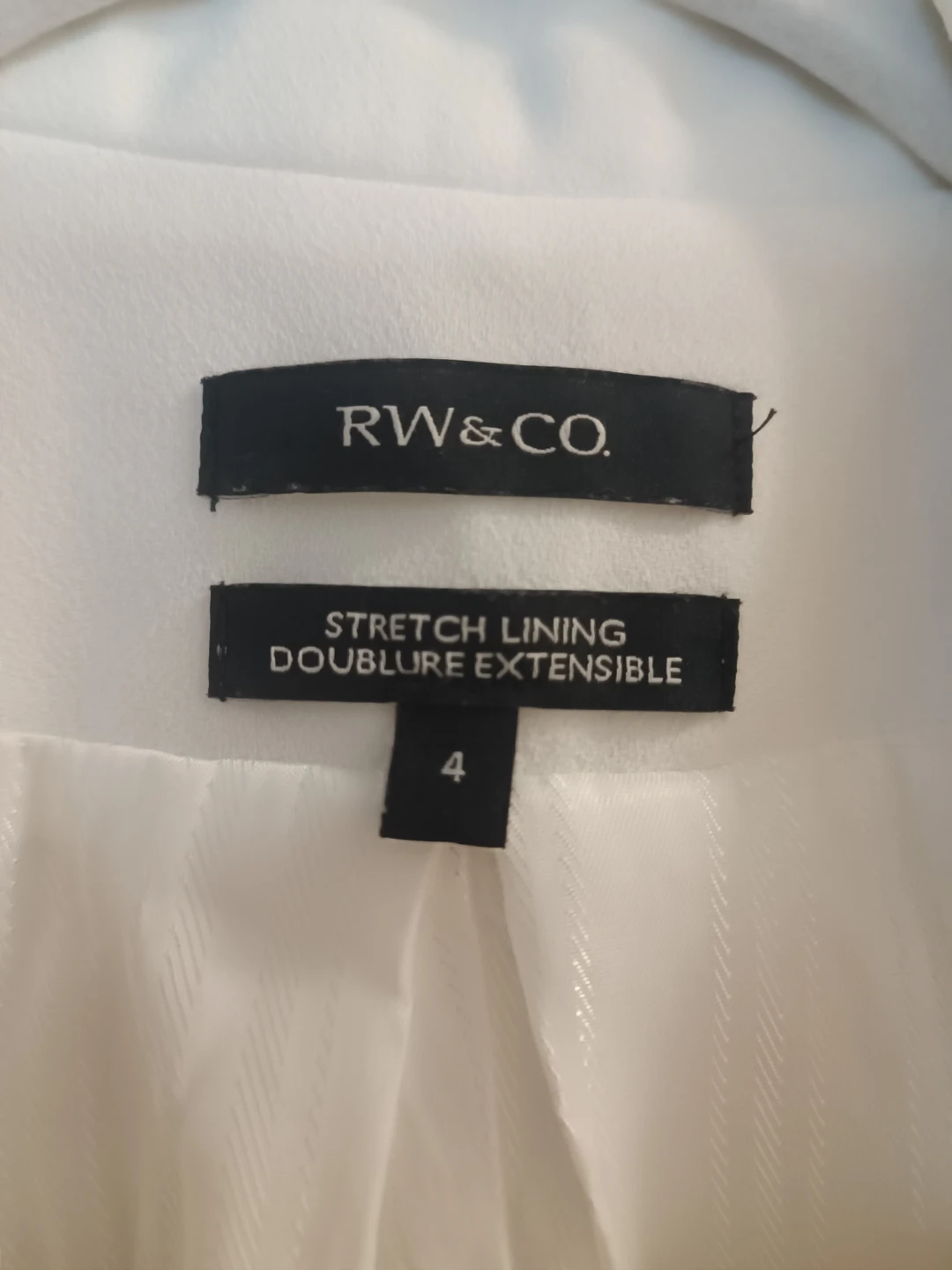 RW&CO. White Blazer - Size 4 - photo 2