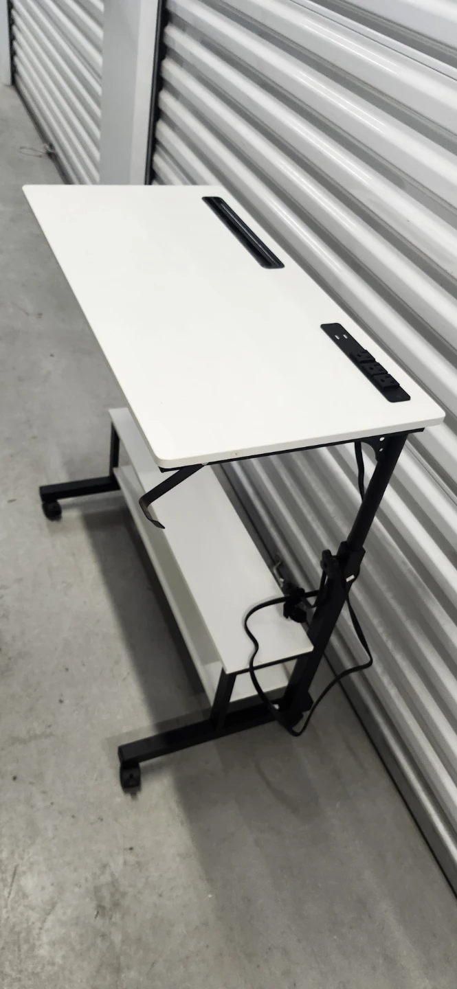 Adjustable Rolling Desk with Power Station - photo 2