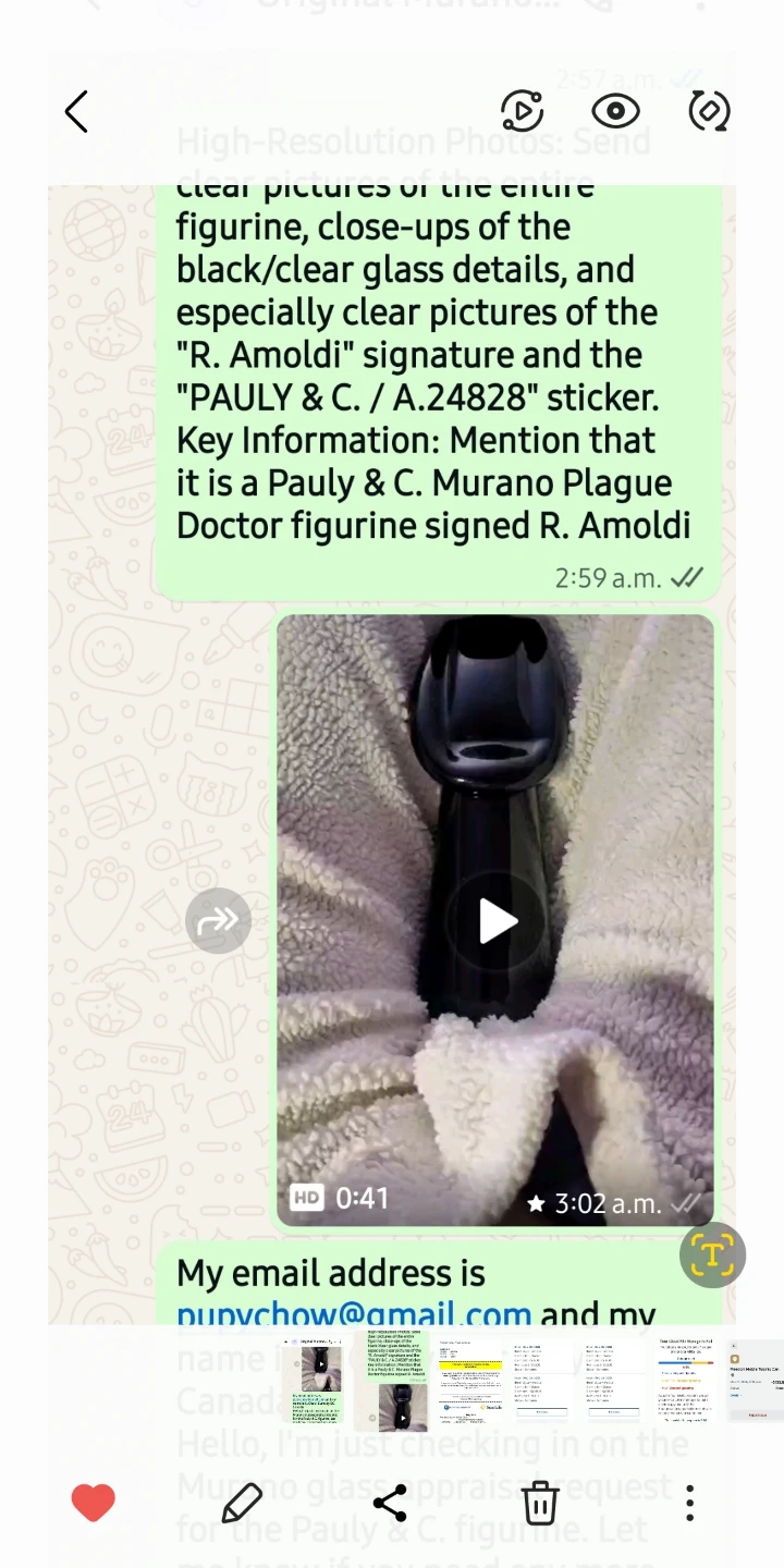 Pauly & C. Murano Plague Doctor Figurine Signed R. Amoldi