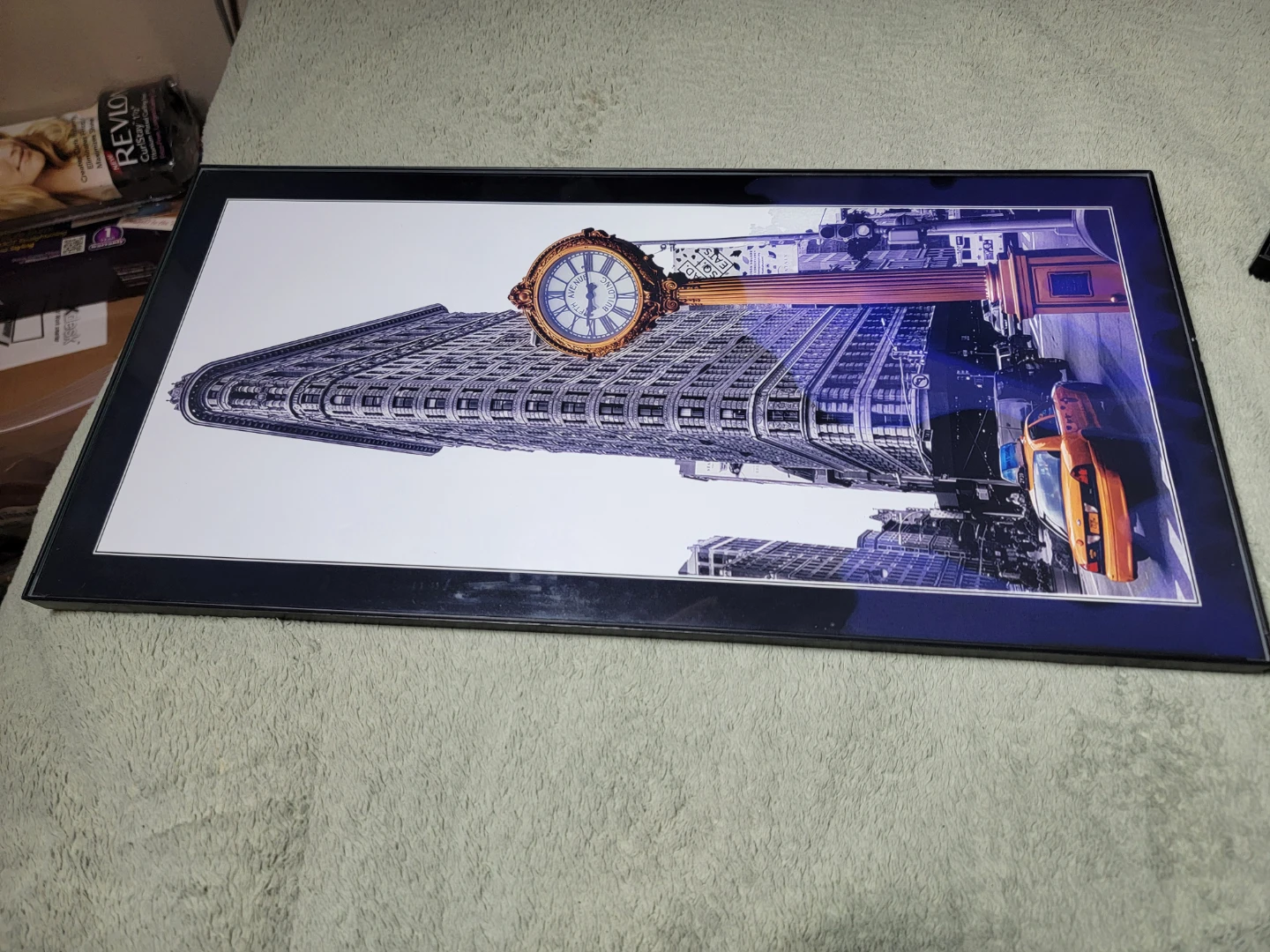 Framed NYC Flatiron Building Clock Wall Art - photo 2