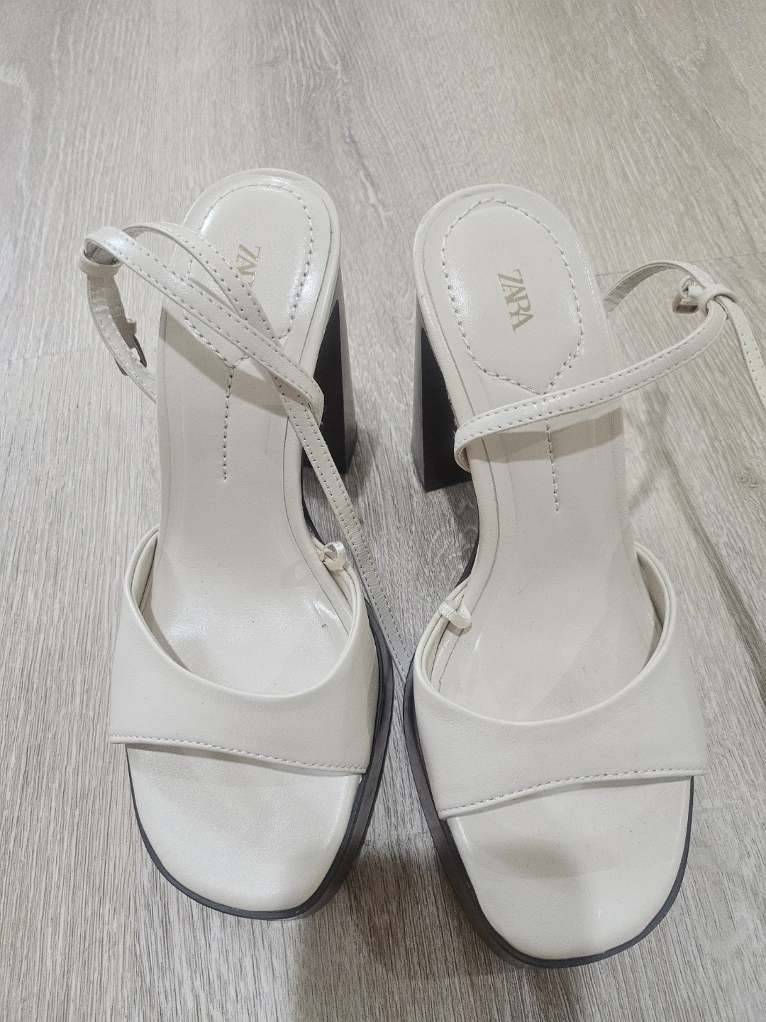 ZARA Strappy Platform Block Heels