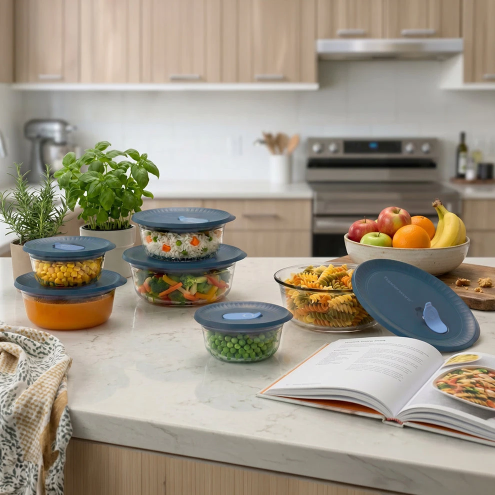 Tupperware Voila™ Glass Round Food Storage | Set of 3 - photo 4