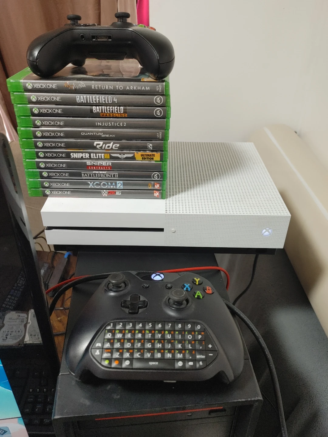 Xbox One S Console with Games and Controller