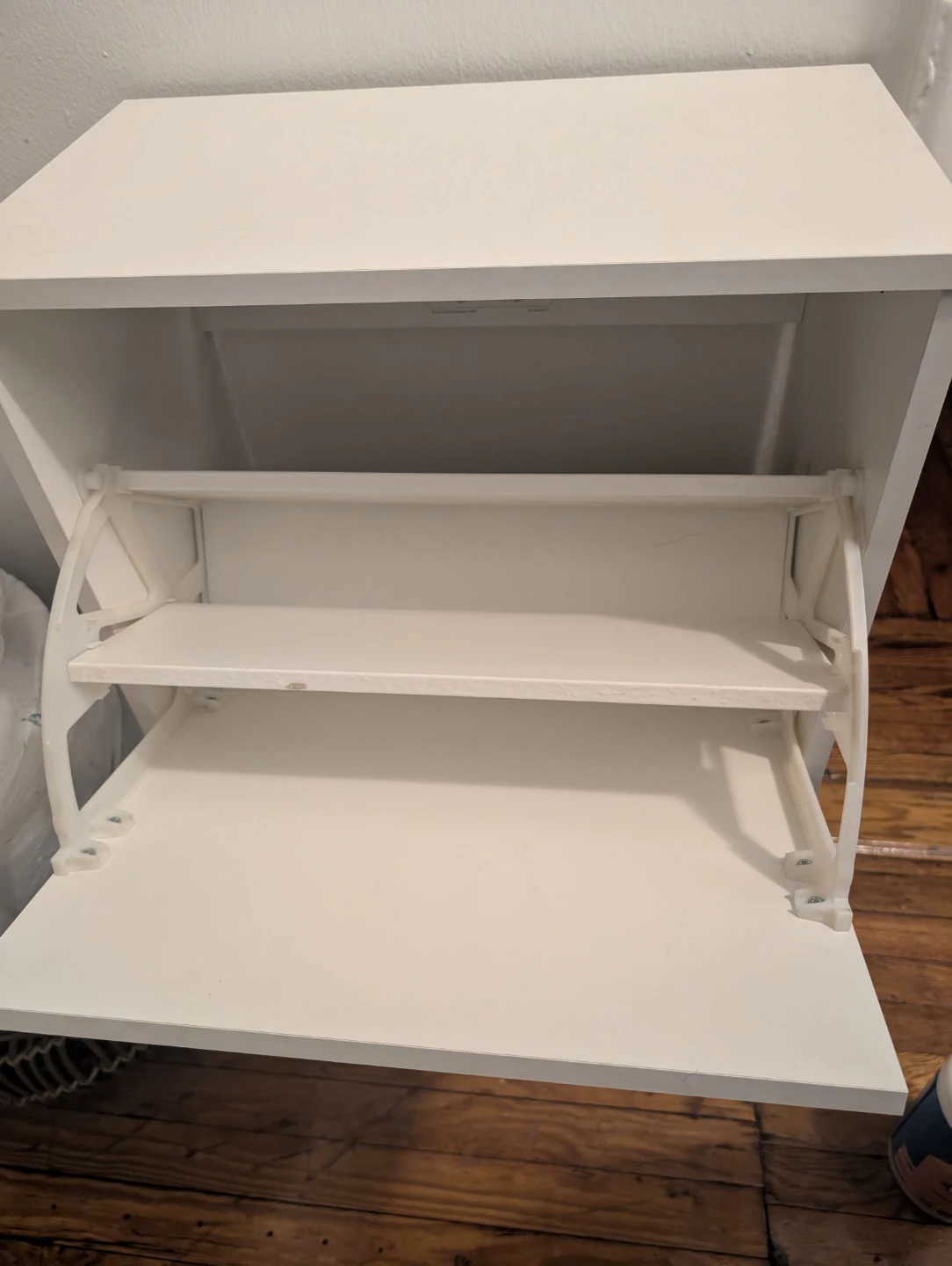 White 2-Door Shoe Cabinet