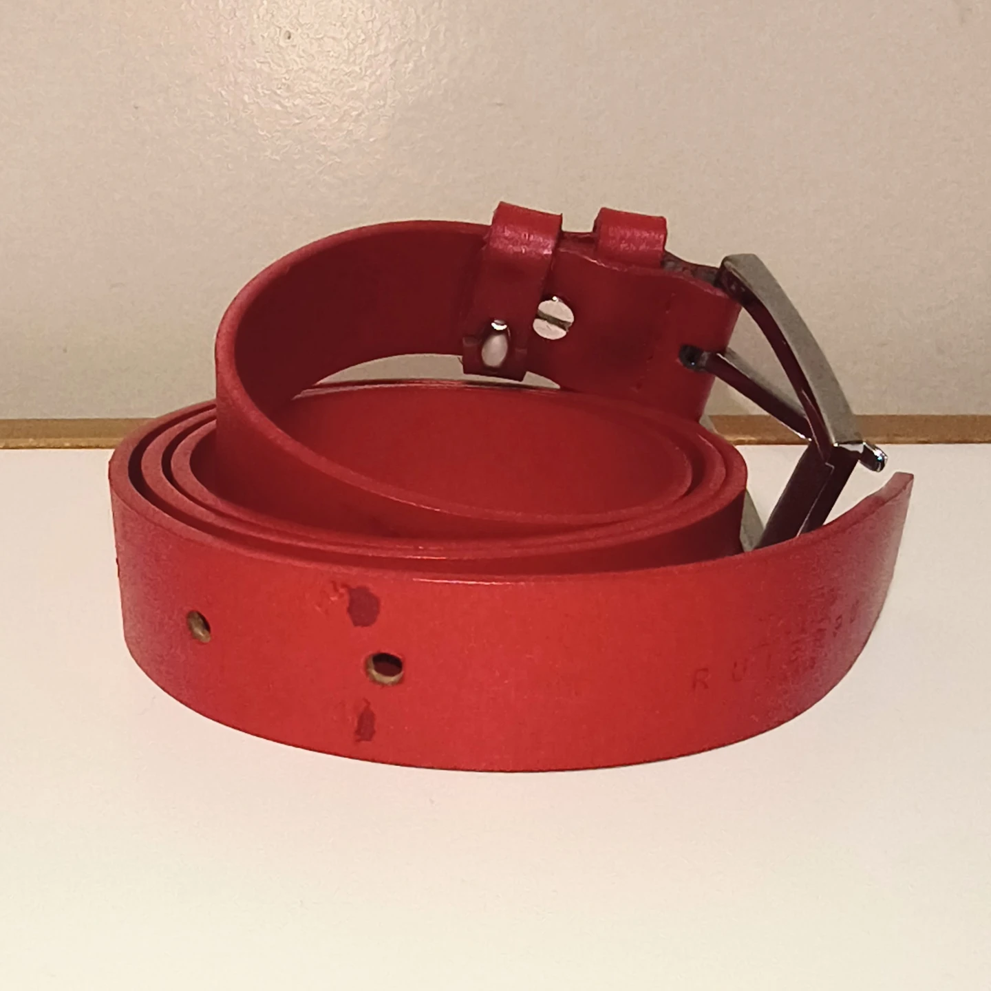 Red faux Leather Belt - photo 2