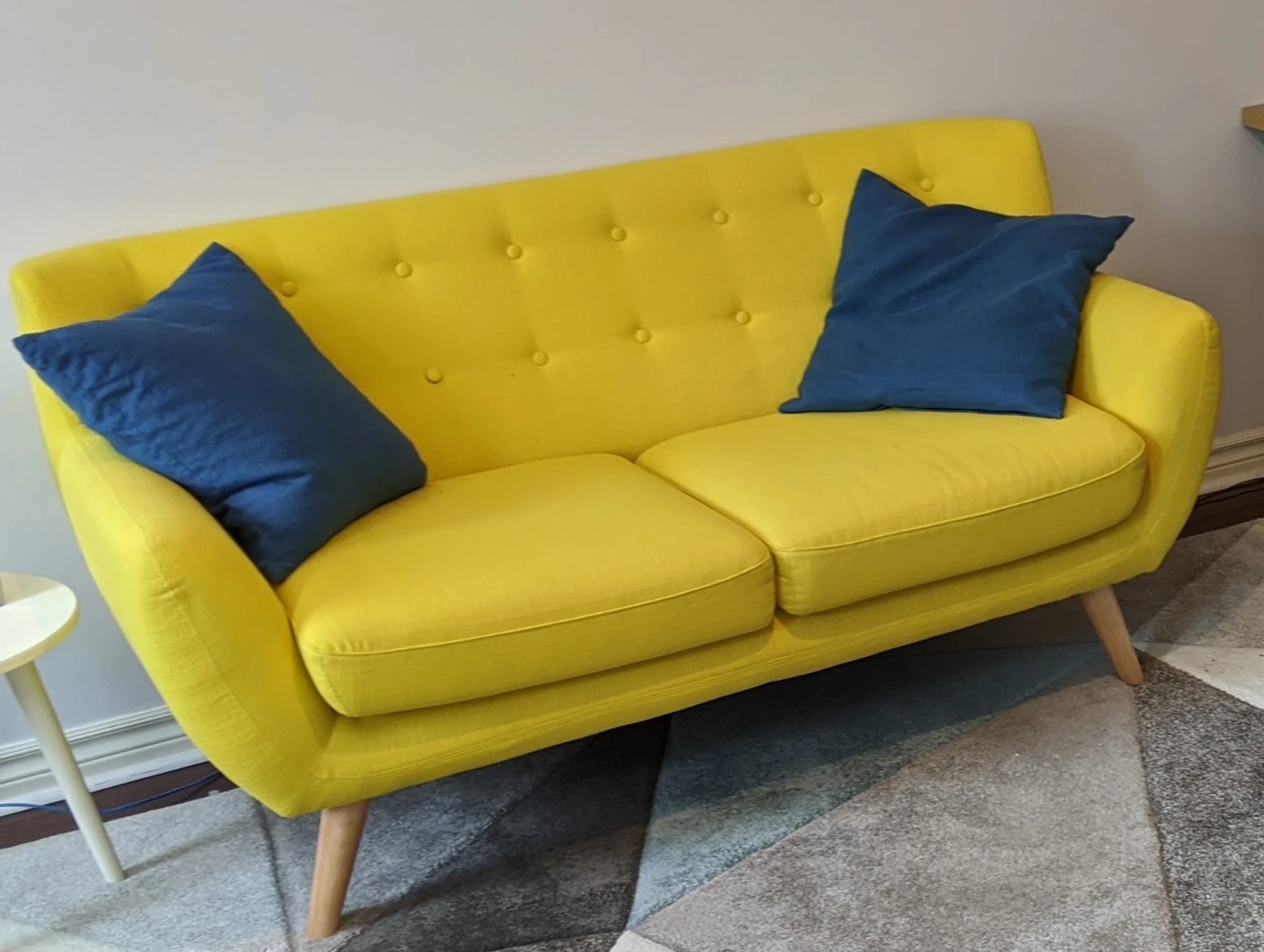 Small Yellow Loveseat Sofa