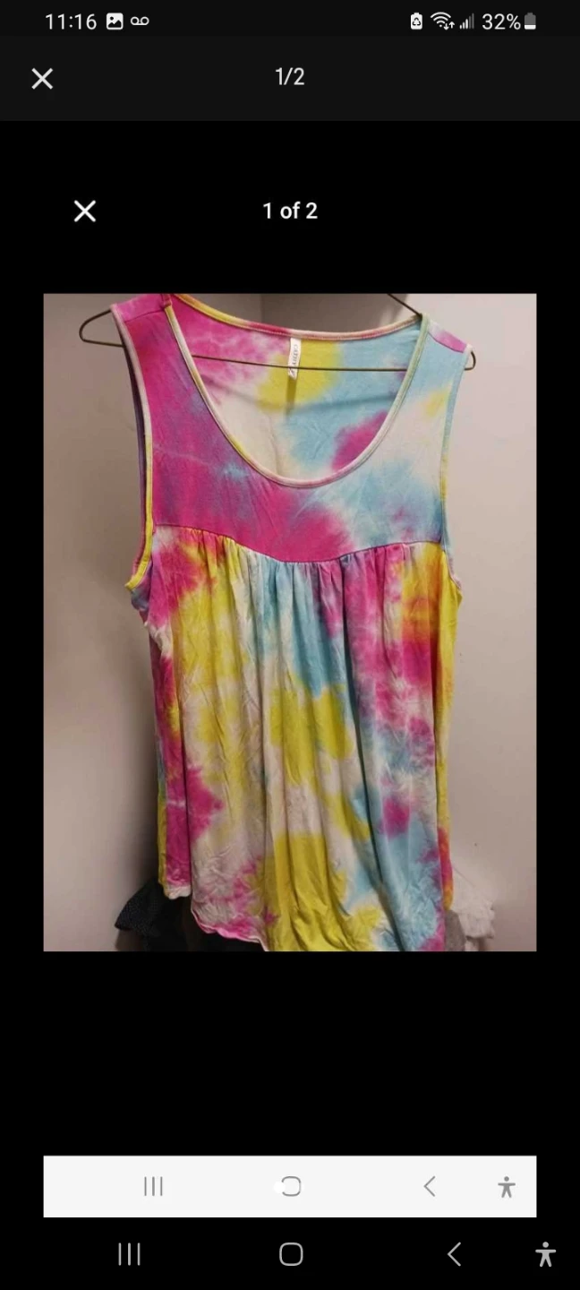 Tie-Dye Sleeveless Tank Top - photo 2