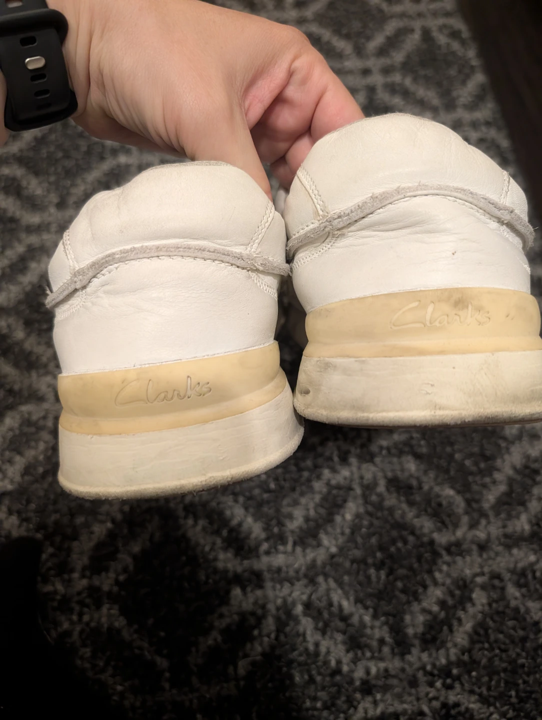 Clarks White Leather Sneakers - photo 2