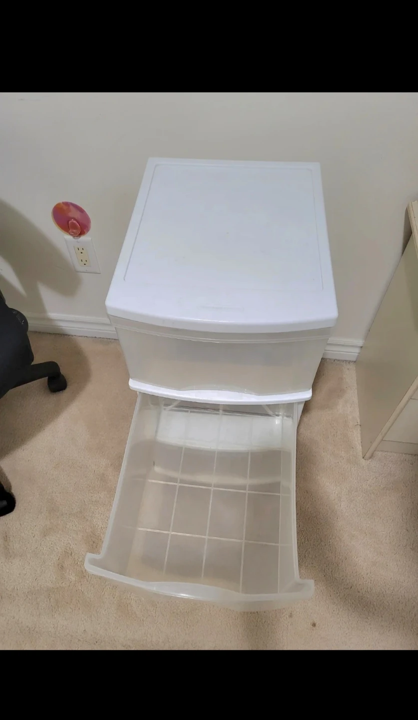 3-drawer plastic storage cart - photo 2