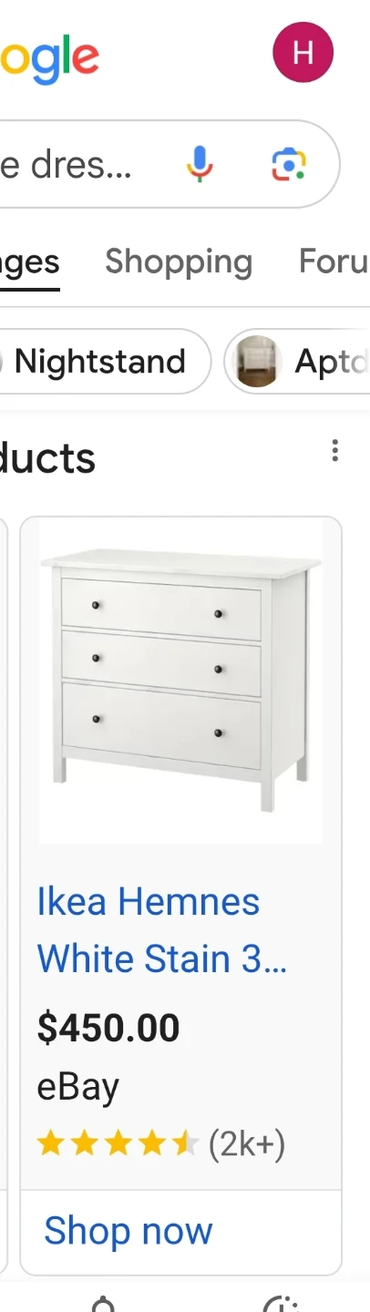 Ikea Hemnes White Stain 3 Drawer Dresser - photo 3