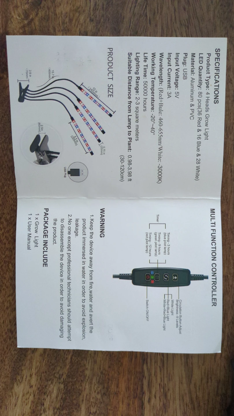 LED Grow Light with 4 Heads - photo 2