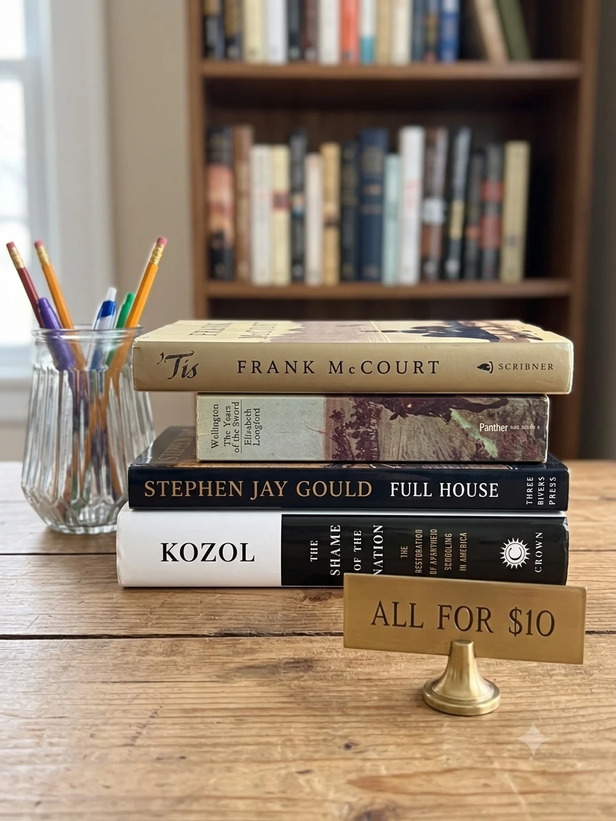 10 for All! BULK BOOK LOT: Frank McCourt, Stephen Jay Gould