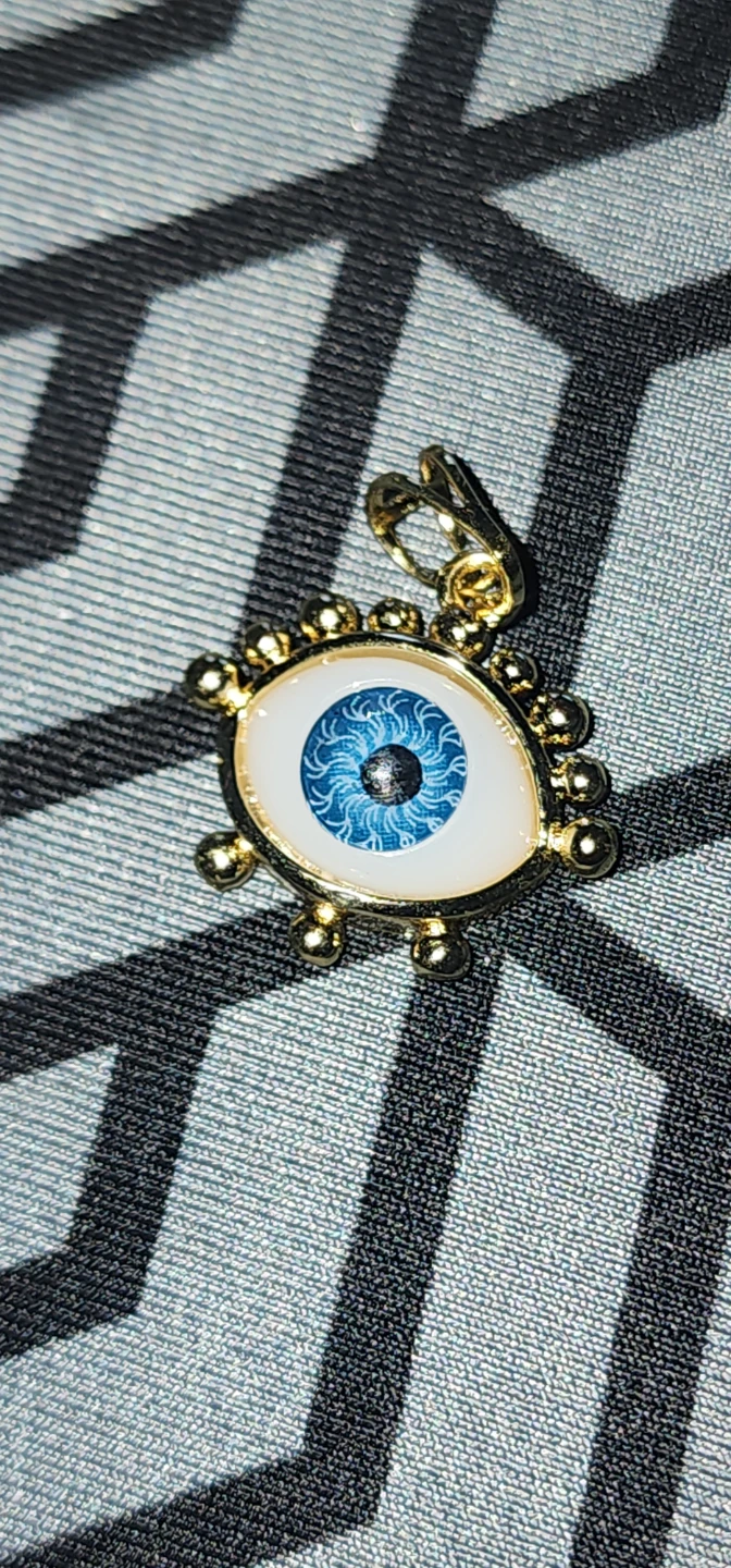 Gold plated Evil Eye Charm Pendant