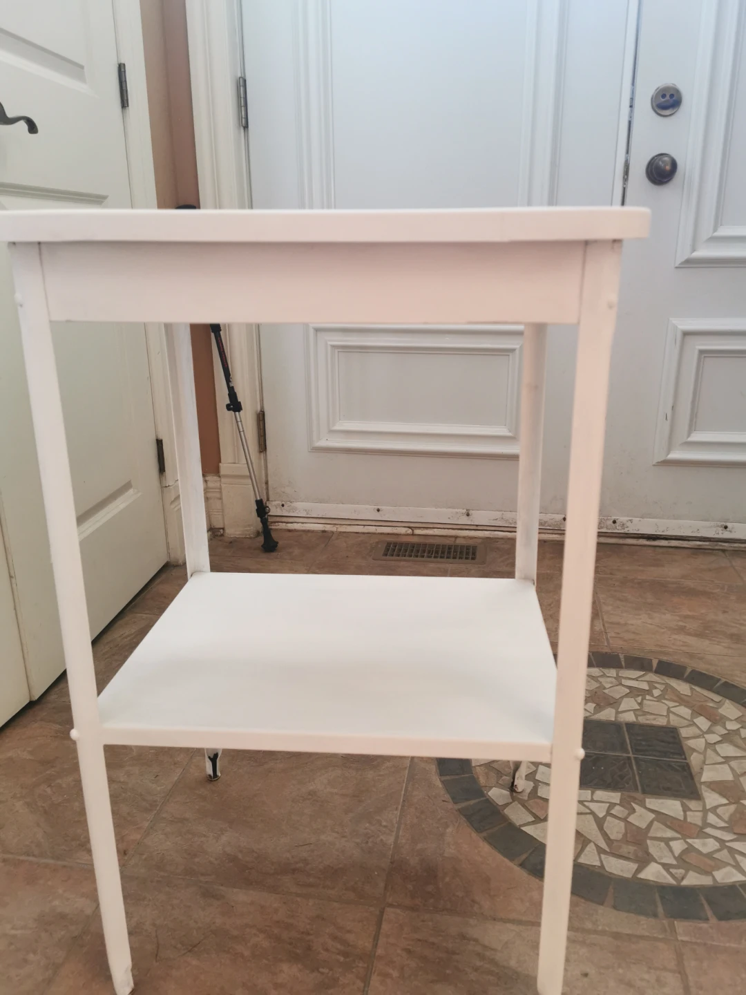White Two-Tier Side Table - photo 2