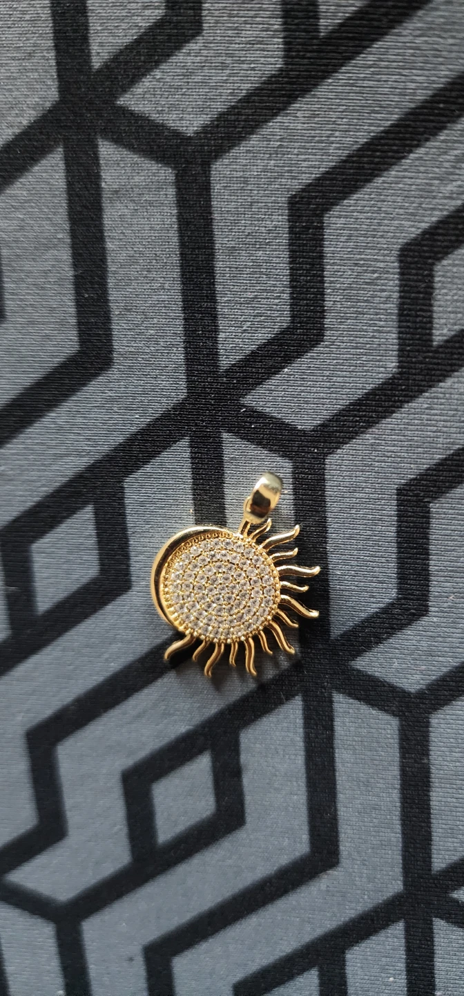 Sun and Moon Charm gold plated Pendant - photo 3