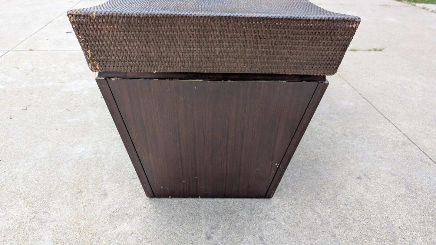 Storage Bench with Wicker Top - photo 3