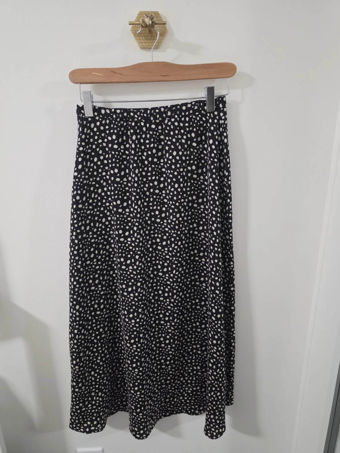 Uniqlo Women's Black & White Speckled Print Midi Skirt - XS - photo 2