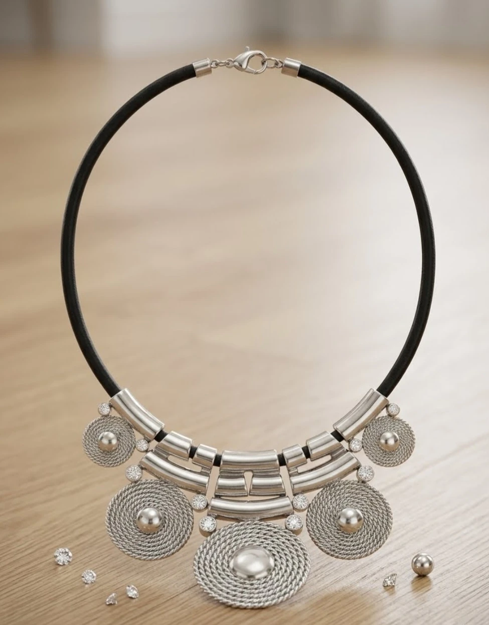 Silver-Tone Statement Necklace