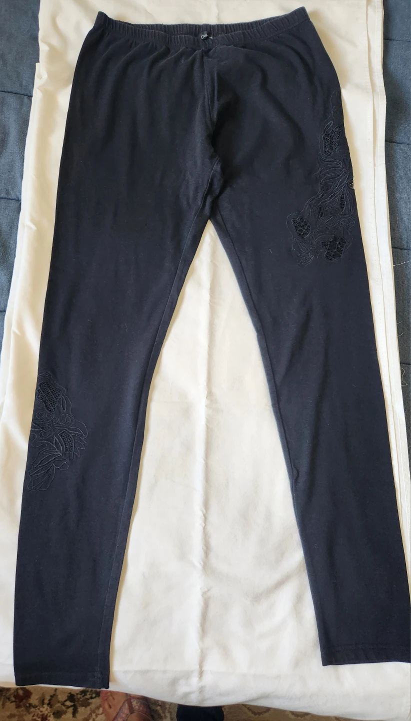 Dex Black Embroidered Leggings - photo 5