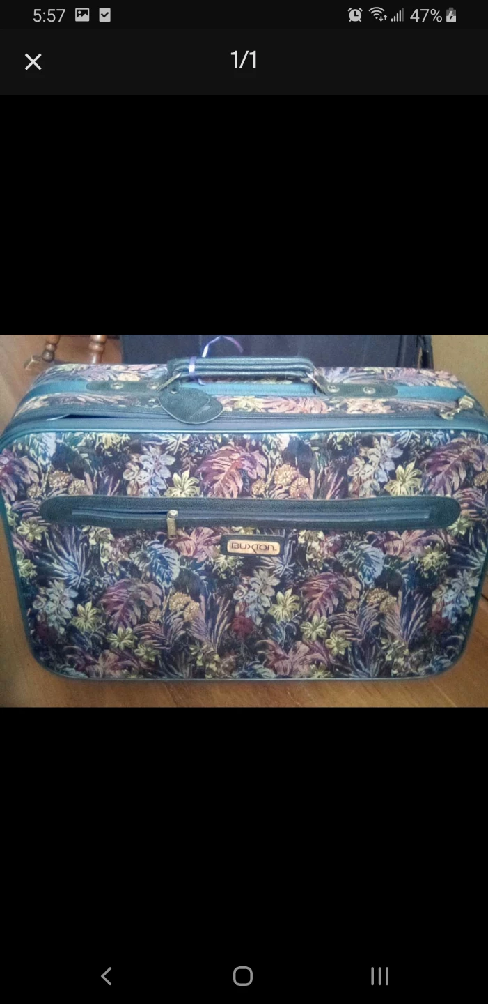 24-inch Buxton floral luggage