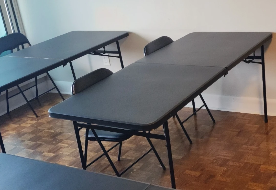 Mainstays 6 Foot Folding Table, Black - photo 3