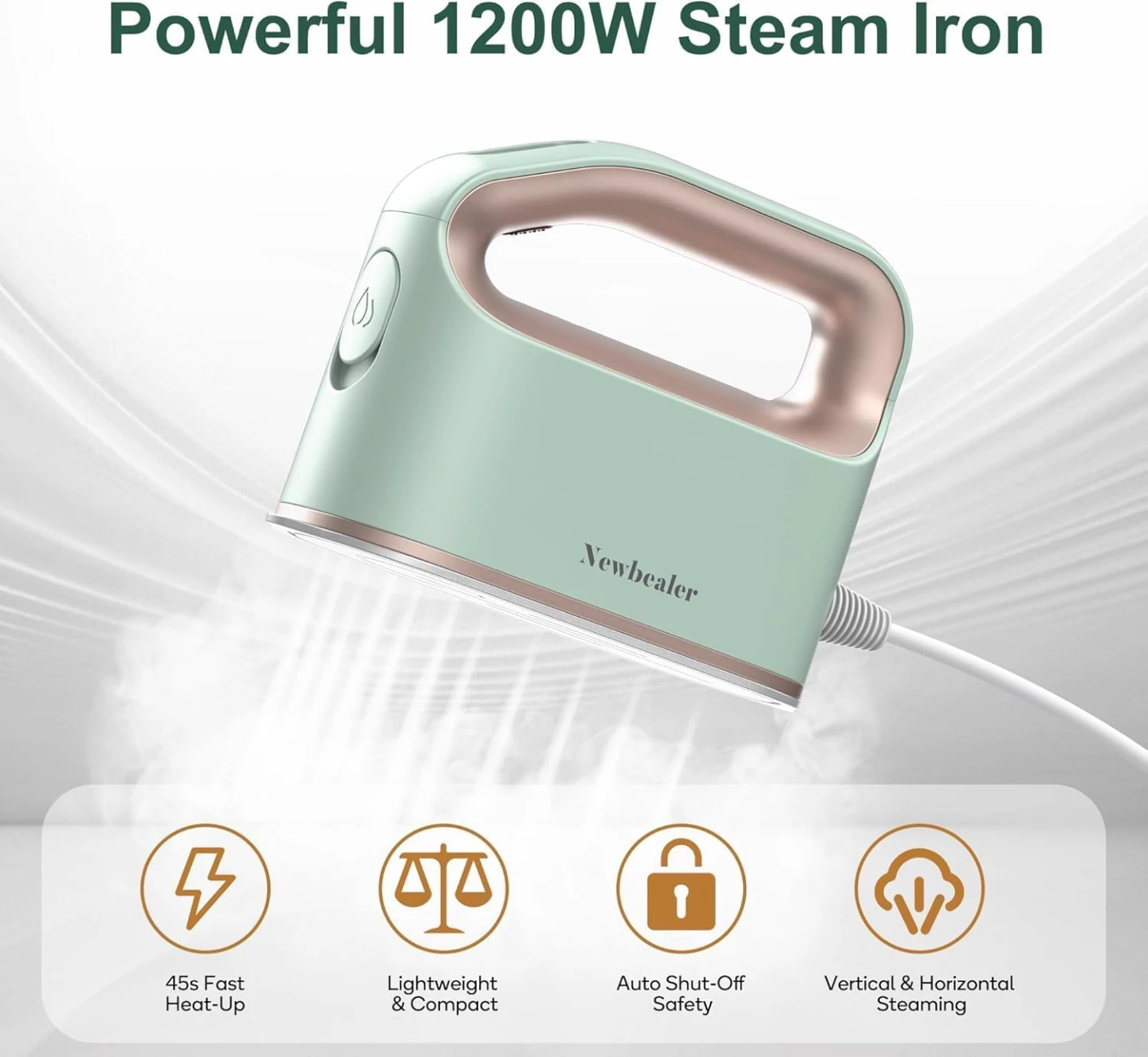 Newbealer 1200W Powerful Steam Iron - photo 2