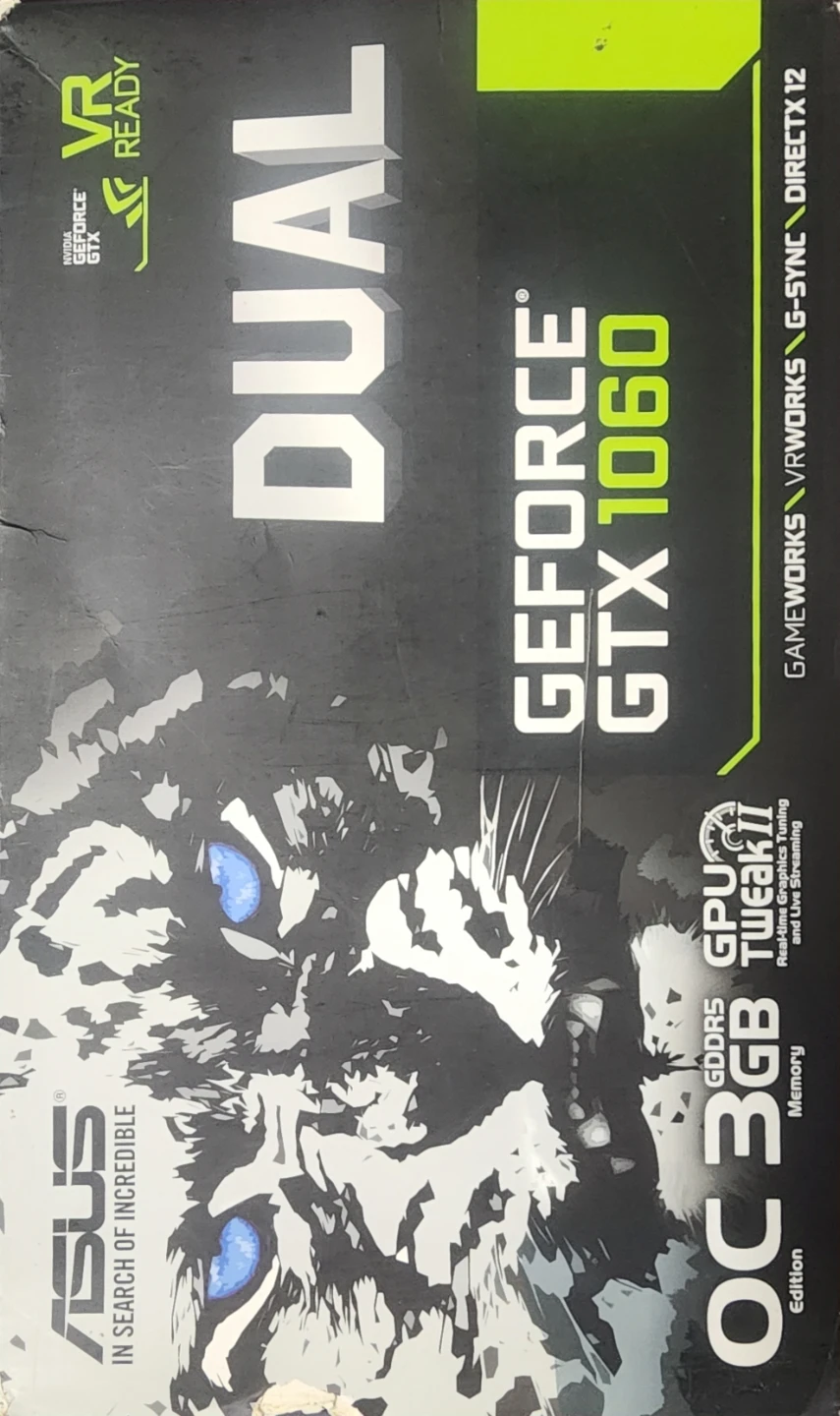 ASUS GeForce GTX 1060 DUAL OC 3GB GDDR5 Graphics Card