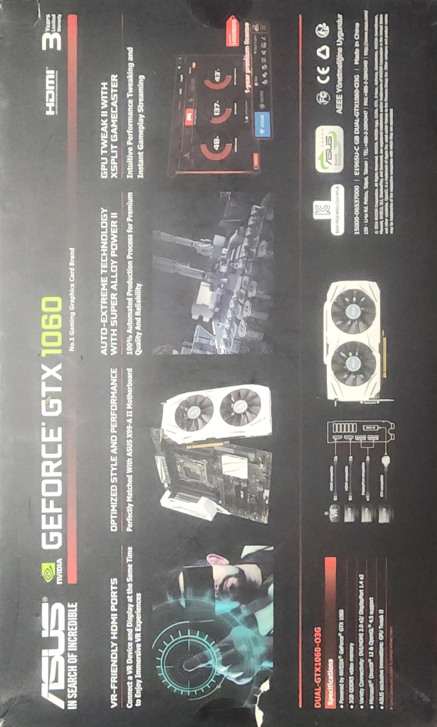 ASUS GeForce GTX 1060 DUAL OC 3GB GDDR5 Graphics Card - photo 2