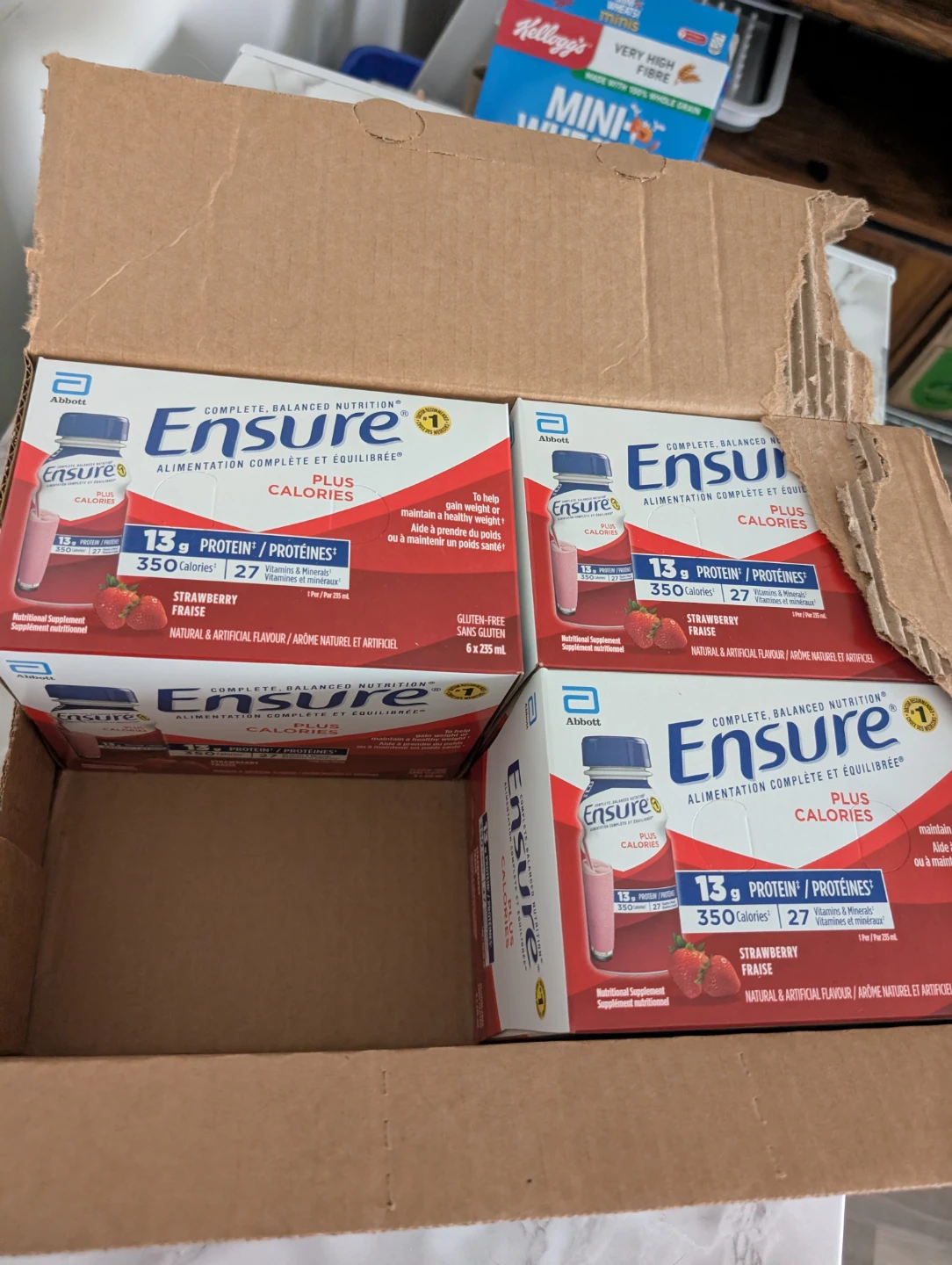 Ensure Plus Calories Strawberry 4 Pack