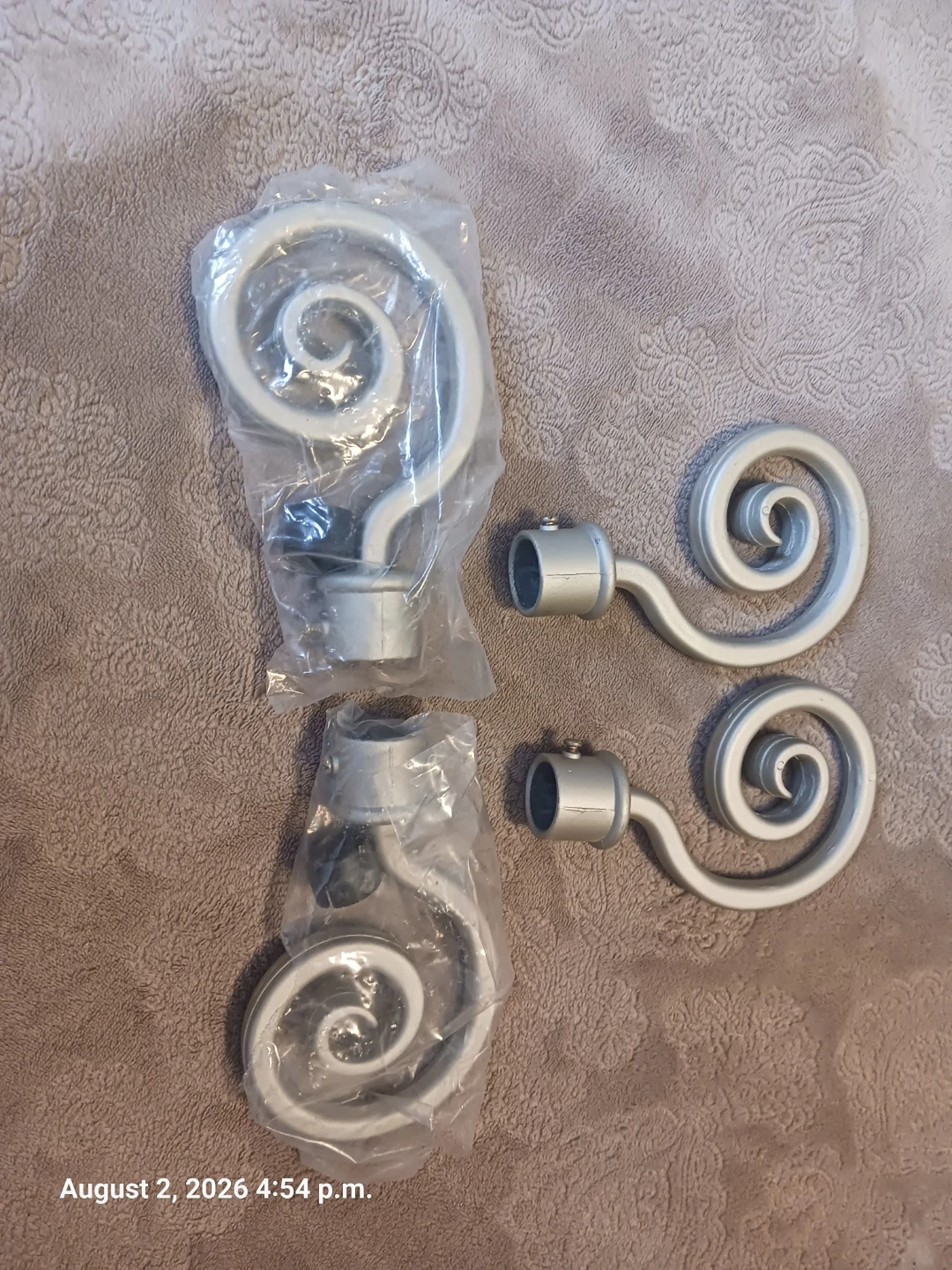 Curtain Rod Finials - Scroll Design