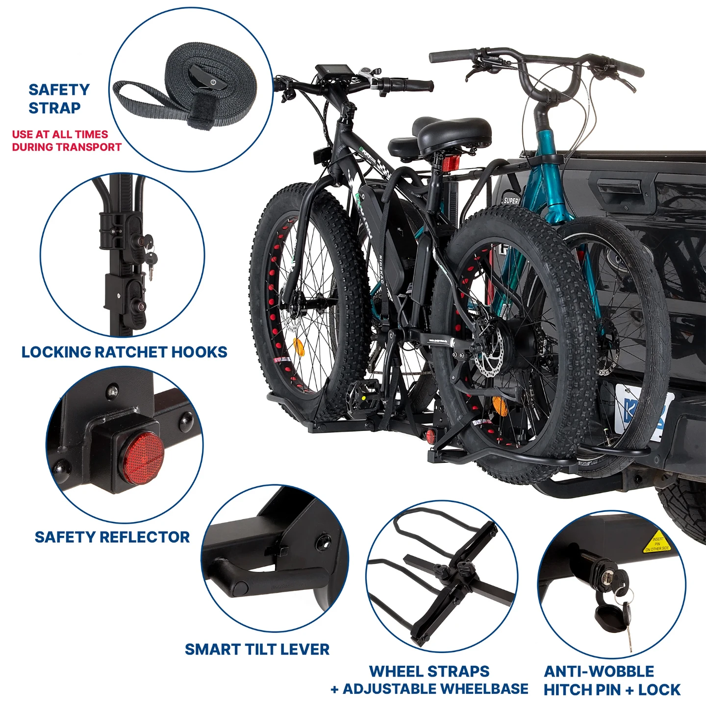 Hitch Bike Rack for ebike fat bike