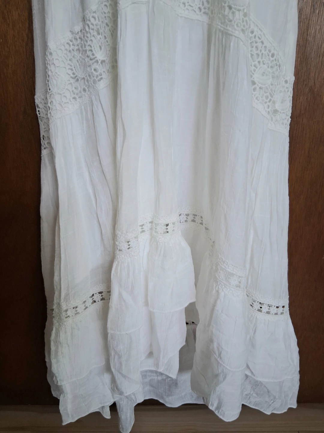 New White sleeveless eyelet lace maxi dress - photo 5