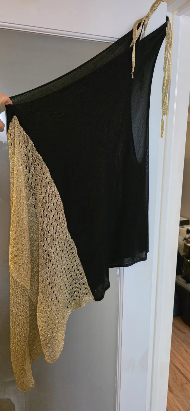 Black and Gold Mesh Top - photo 2